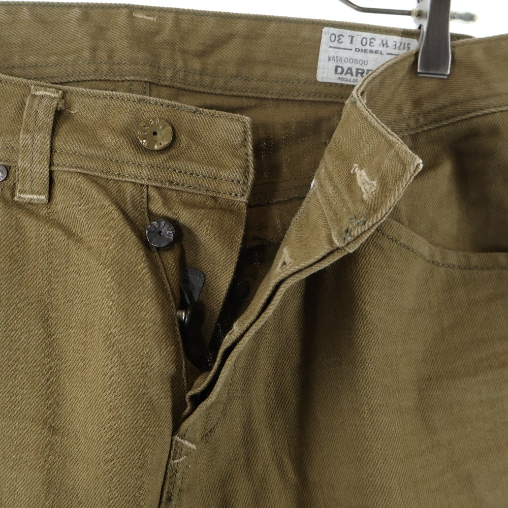 DIESEL(ディーゼル) ボタンフライ ストレートデニムパンツ ジーンズ ブラウン