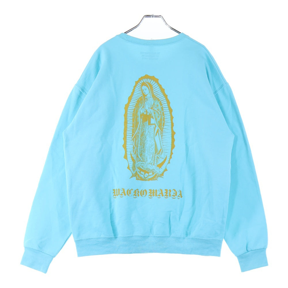 WACKO MARIA(ワコマリア) 21AW CREW NECK SWEAT SHIRT TYPE-1 バックマリアプリント クルーネック スウェット トレーナー ティファニーブルー 21FW-WMC-SS09