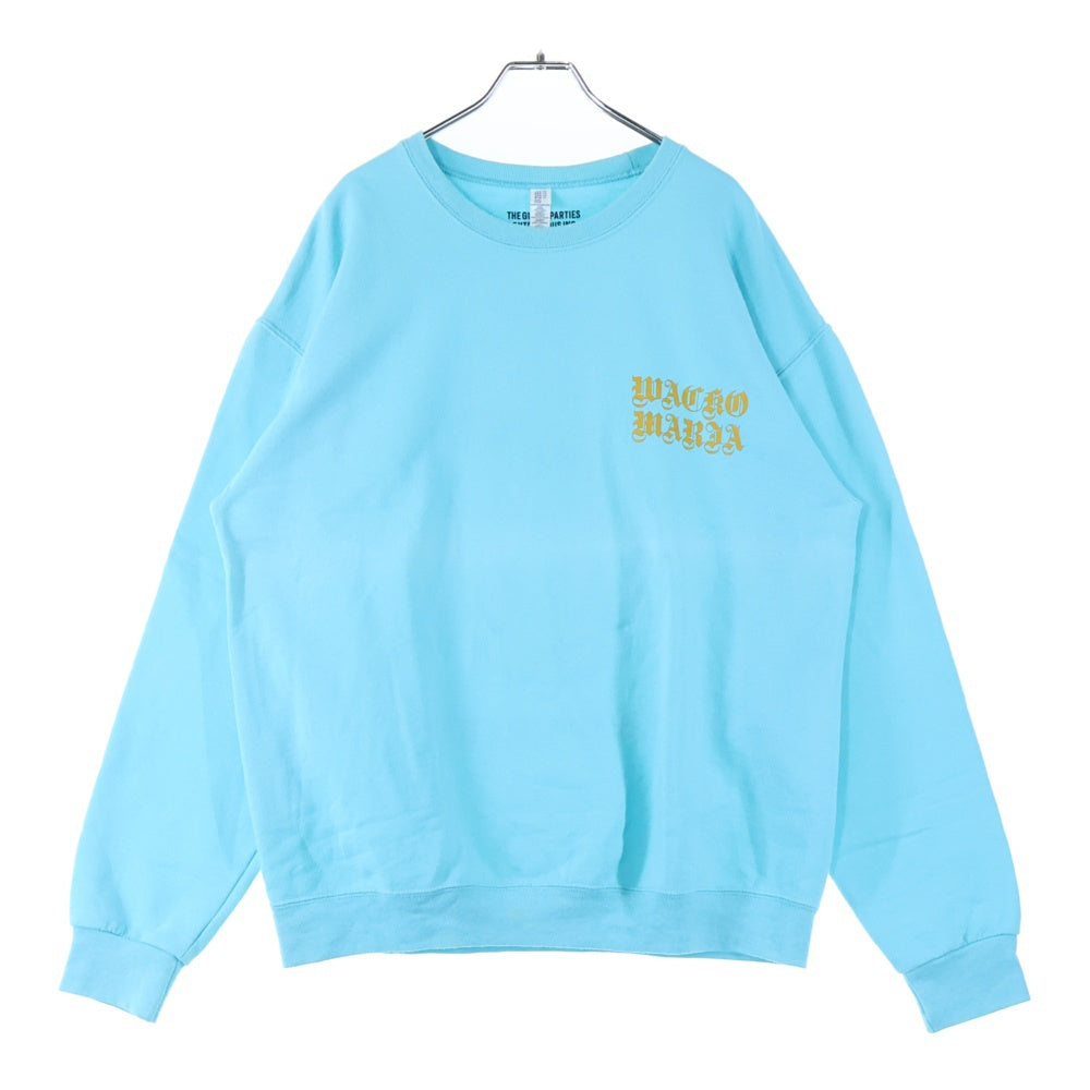 WACKO MARIA(ワコマリア) 21AW CREW NECK SWEAT SHIRT TYPE-1 バックマリアプリント クルーネック スウェット トレーナー ティファニーブルー 21FW-WMC-SS09