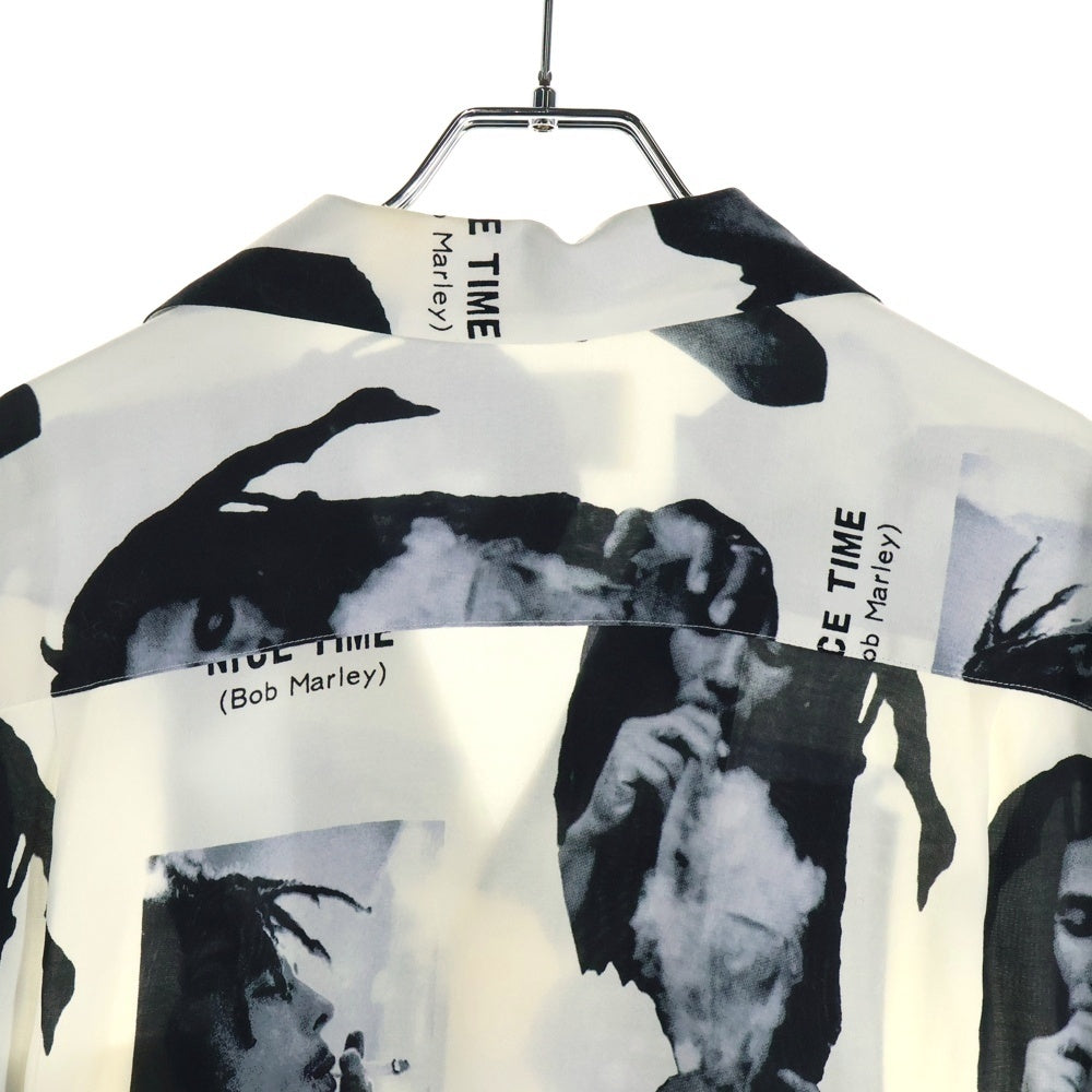 WACKO MARIA(ワコマリア) 20SS BOB MARLEY S/S HAWAIIAN SHIRT ボブマーリー フォトプリント 半袖ハワイアンシャツ アロハシャツ ホワイト/ブラック BOBMARLEY-WM-HI03