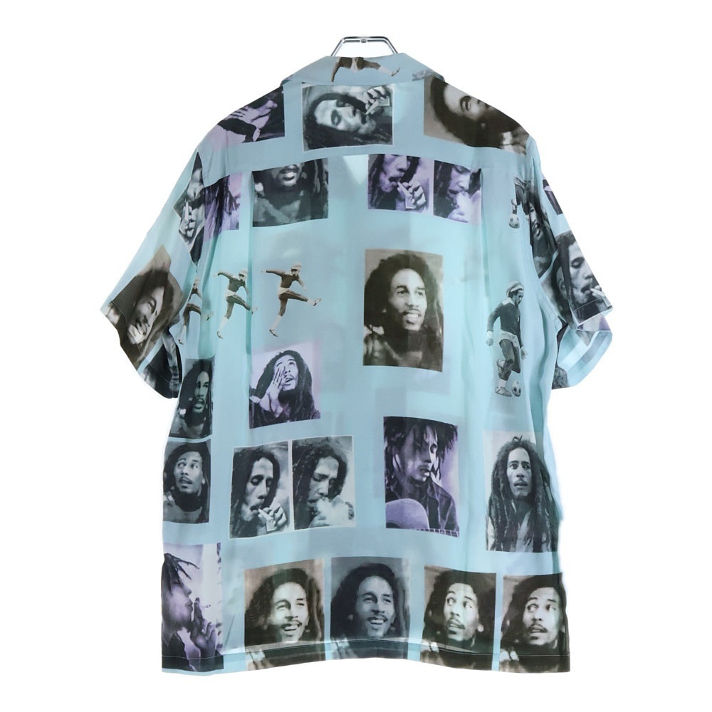 WACKO MARIA(ワコマリア) BOB MARLEY S/S HAWAIIAN SHIRT ボブマーリー フォトプリント 半袖ハワイアンシャツ アロハシャツ ライトブルー