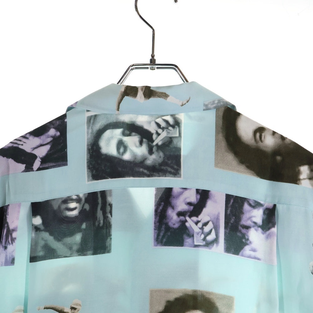 WACKO MARIA(ワコマリア) BOB MARLEY S/S HAWAIIAN SHIRT ボブマーリー フォトプリント 半袖ハワイアンシャツ アロハシャツ ライトブルー