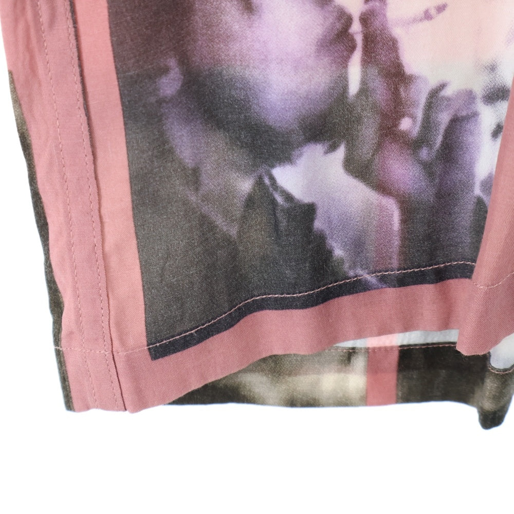 WACKO MARIA(ワコマリア) 19SS BOB MARLEY HAWAIIAN SHIRT ボブマーリー フォトプリント 長袖ハワイアンシャツ アロハシャツ ピンク