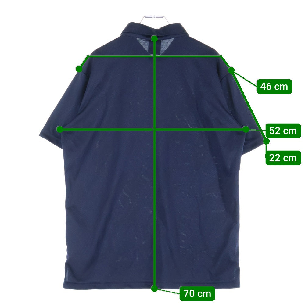 OAKLEY(オークリー) ENHANCE SS POLO JACQUARD エンハンス ロゴプリント 半袖ポロシャツ ネイビー FOA402419