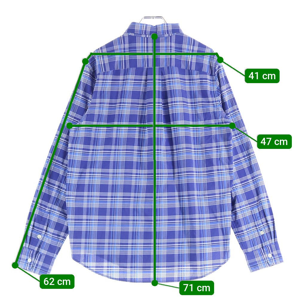 POLO RALPH LAUREN(ポロラルフローレン) PERFORMANCE スモールポニー刺繍 ポリナイロン ボタンダウン 長袖シャツ ブルー