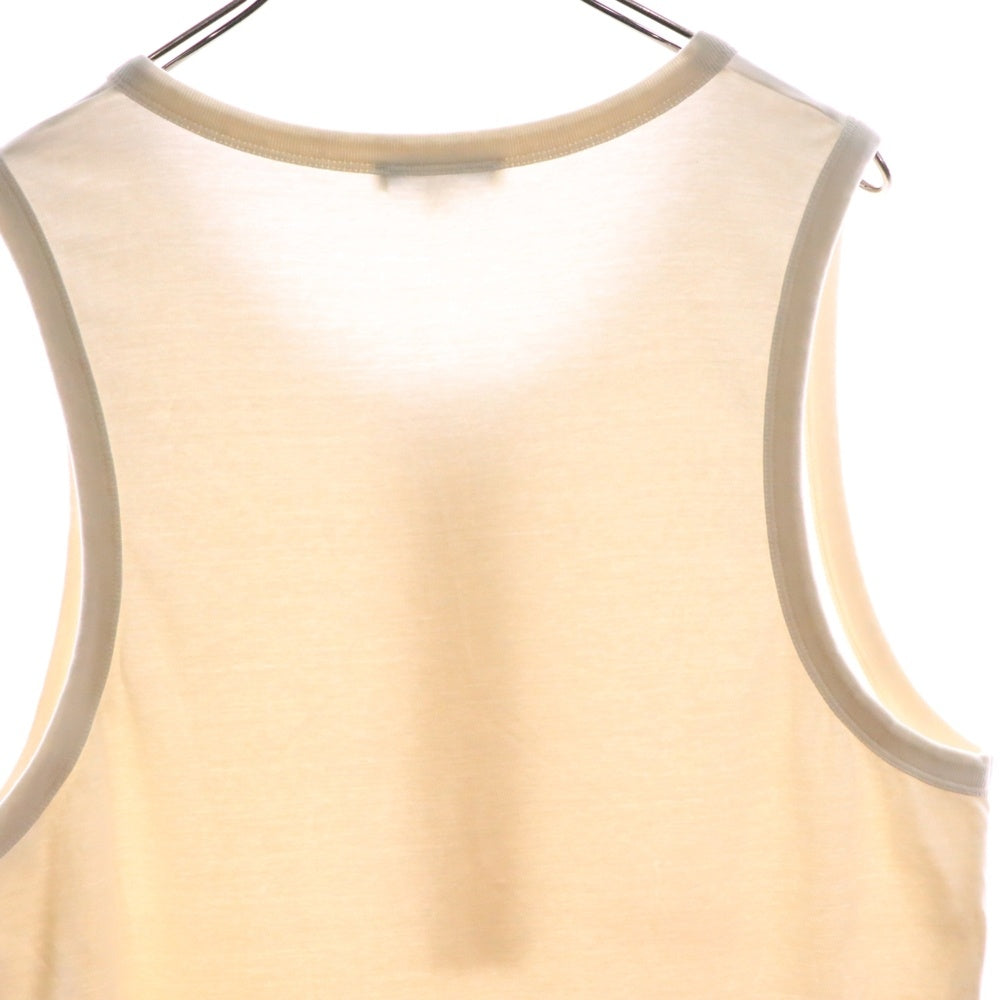 J.W.ANDERSON(ジェー ダブリュー アンダーソン) HENLY WOVEN VEST ロゴプリント ヘンリーネックタンクトップ ノースリーブカットソー アイボリー JO0267PG1810006
