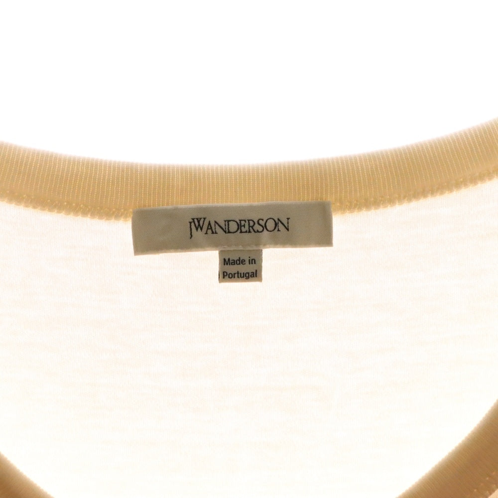 J.W.ANDERSON(ジェー ダブリュー アンダーソン) HENLY WOVEN VEST ロゴプリント ヘンリーネックタンクトップ ノースリーブカットソー アイボリー JO0267PG1810006