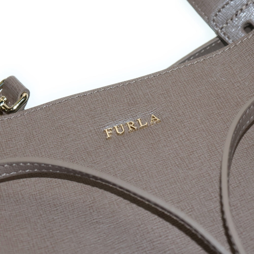 FURLA(フルラ) STAYC ステイシー レザー 2WAY ハンド ショルダーバッグ ブラウン