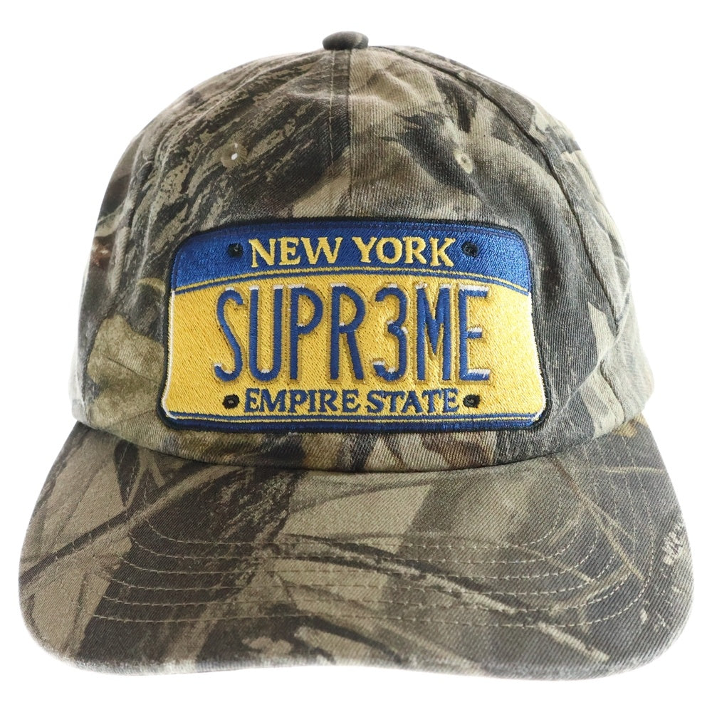 SUPREME(シュプリーム) 25SS License Plate 6-Panel Camo cap ライセンス プレート シックスパネル カモ柄 ベースボールキャップ 帽子 マルチ