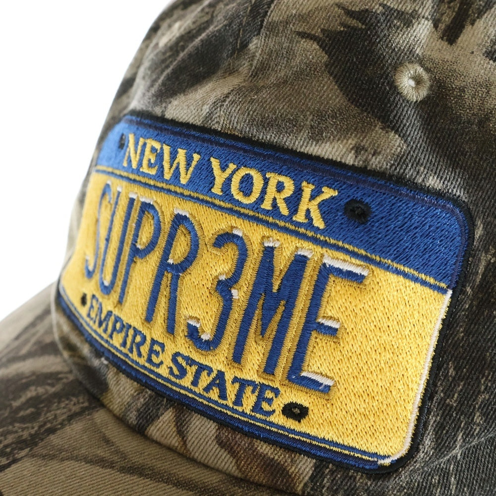 SUPREME(シュプリーム) 25SS License Plate 6-Panel Camo cap ライセンス プレート シックスパネル カモ柄 ベースボールキャップ 帽子 マルチ