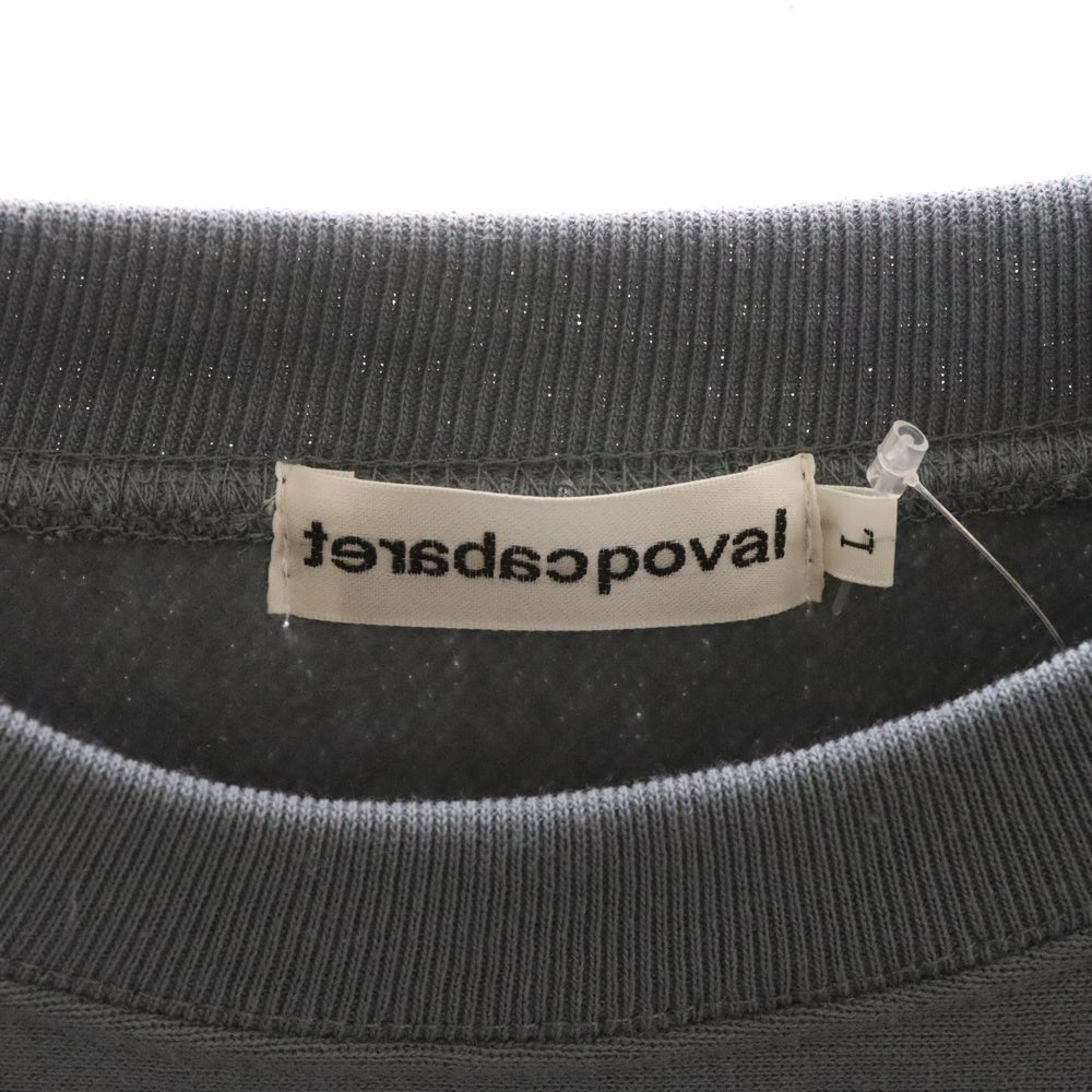 CABARET POVAL(キャバレーポバール) BEAUTY&YOUTH別注 REMAINS プリントスウェットトレーナー コバルト