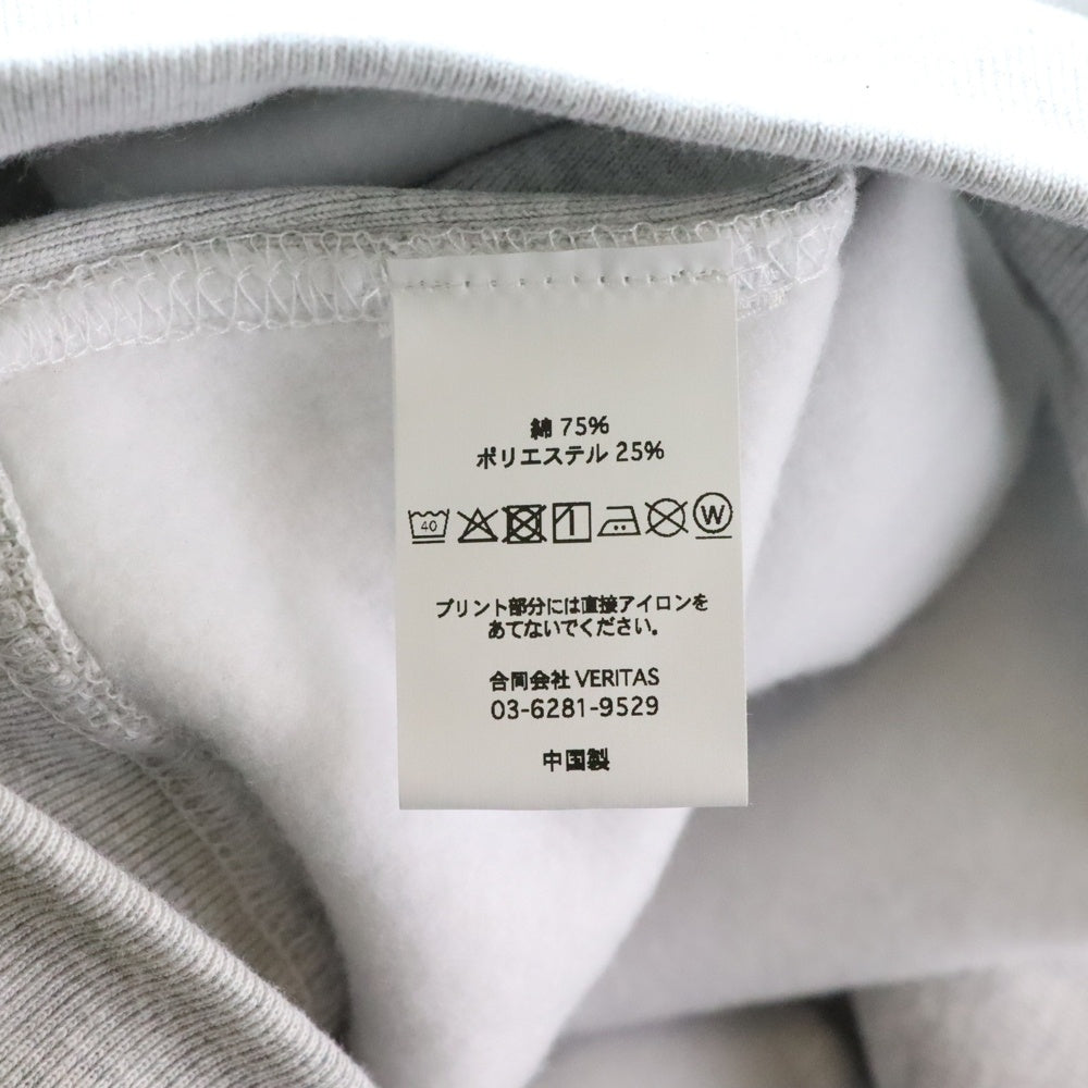 CABARET POVAL(キャバレーポバール) BEAUTY&YOUTH別注 R/L プリントスウェットトレーナー グレー