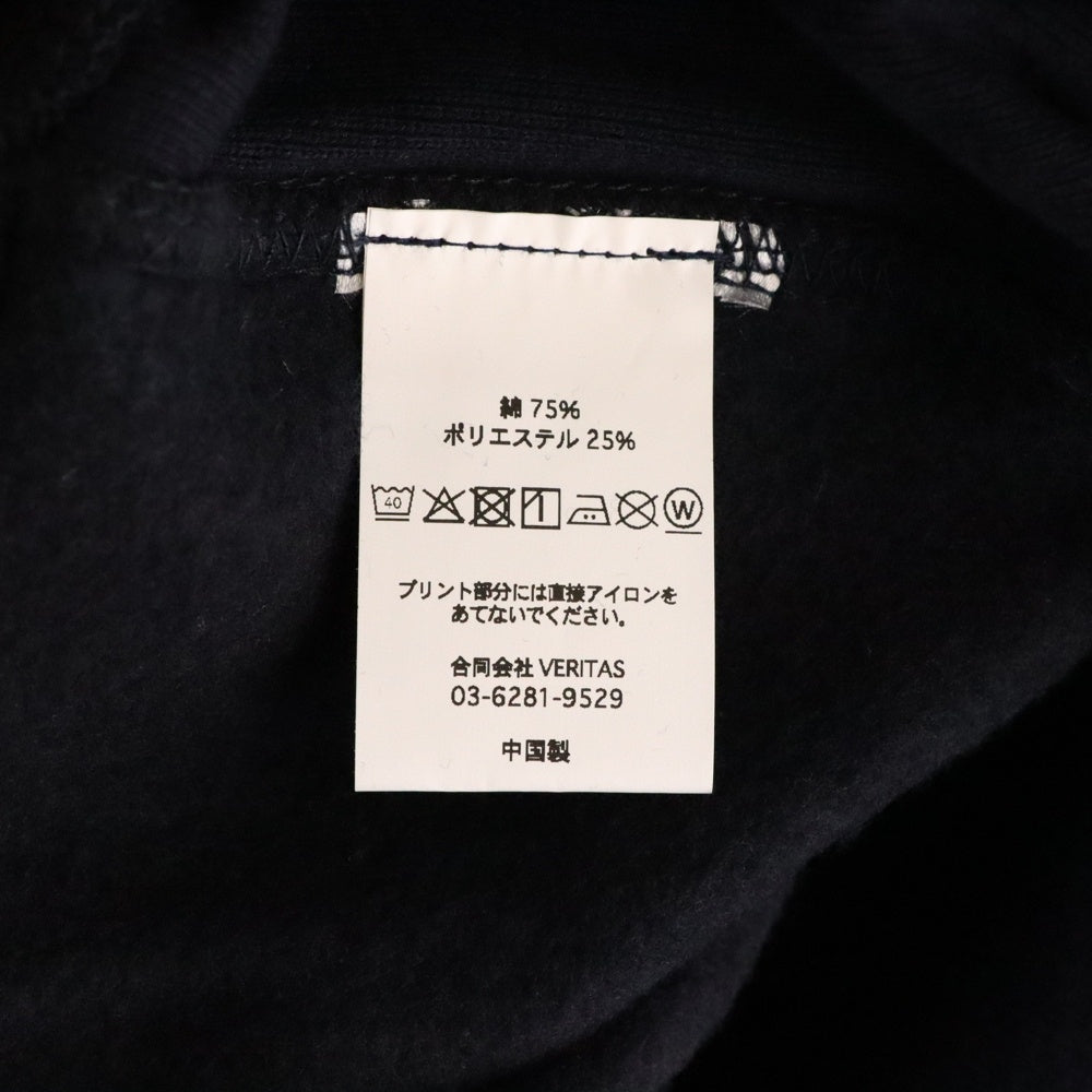 CABARET POVAL(キャバレーポバール) BEAUTY&YOUTH別注 LUXURIA プリントスウェットトレーナー ネイビー