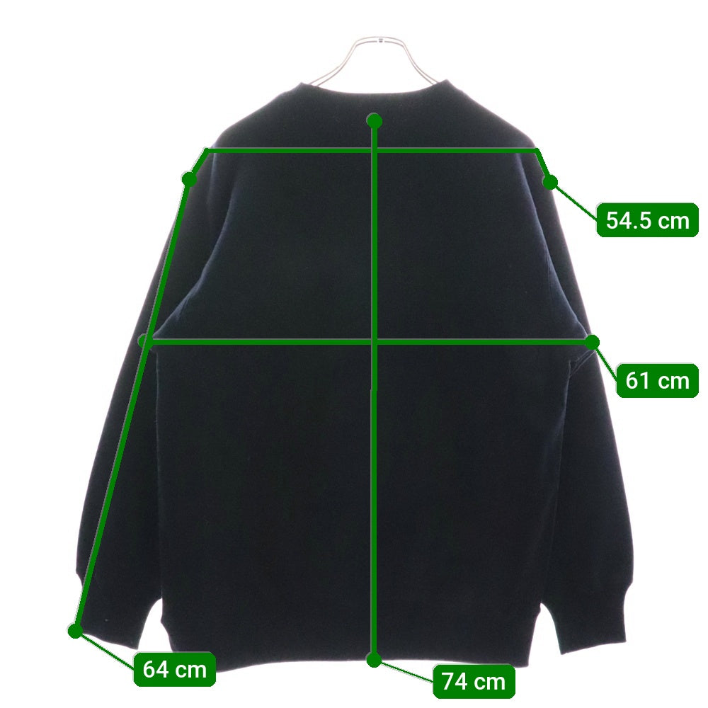 CABARET POVAL(キャバレーポバール) BEAUTY&YOUTH別注 LUXURIA プリントスウェットトレーナー ネイビー