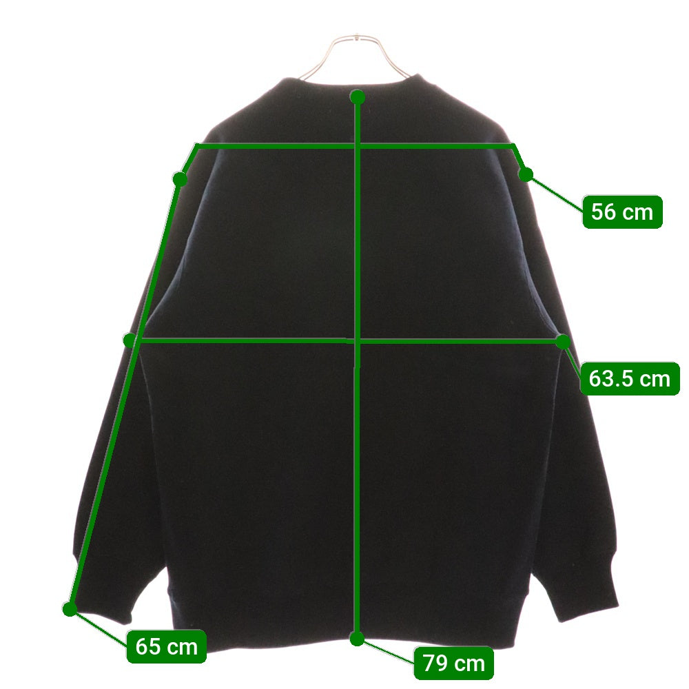 CABARET POVAL(キャバレーポバール) BEAUTY&YOUTH別注 LUXURIA プリントスウェットトレーナー ネイビー