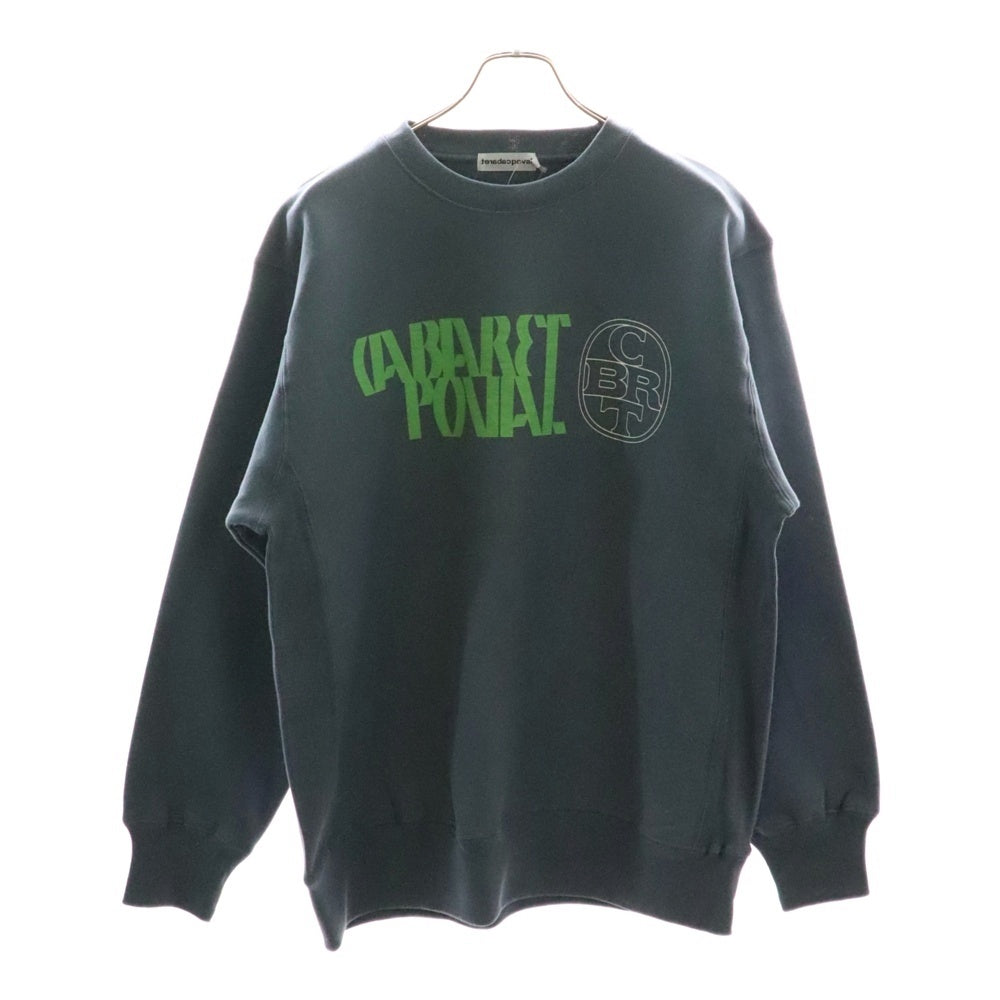 CABARET POVAL(キャバレーポバール) BEAUTY&YOUTH別注 REMAINS プリントスウェットトレーナー コバルト