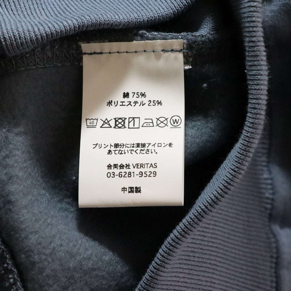 CABARET POVAL(キャバレーポバール) BEAUTY&YOUTH別注 REMAINS プリントスウェットトレーナー コバルト