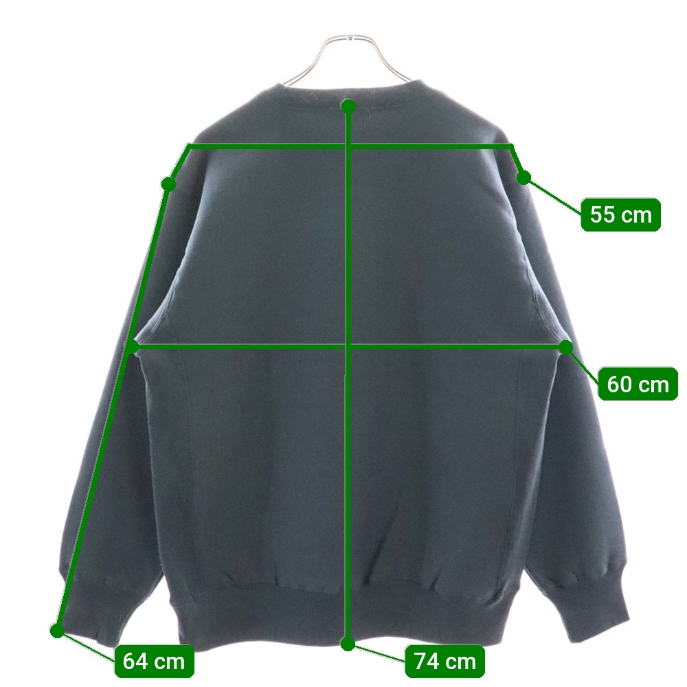 CABARET POVAL(キャバレーポバール) BEAUTY&YOUTH別注 REMAINS プリントスウェットトレーナー コバルト