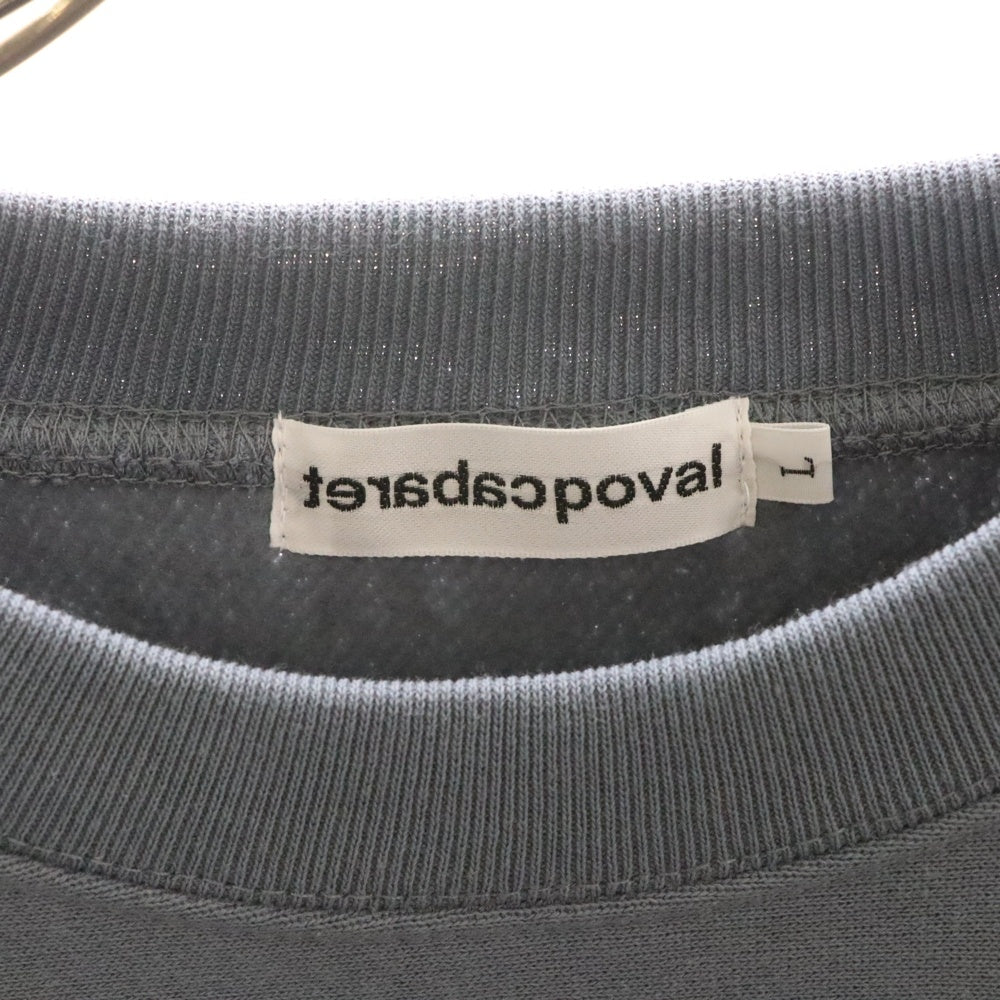 CABARET POVAL(キャバレーポバール) BEAUTY&YOUTH別注 REMAINS プリントスウェットトレーナー コバルト