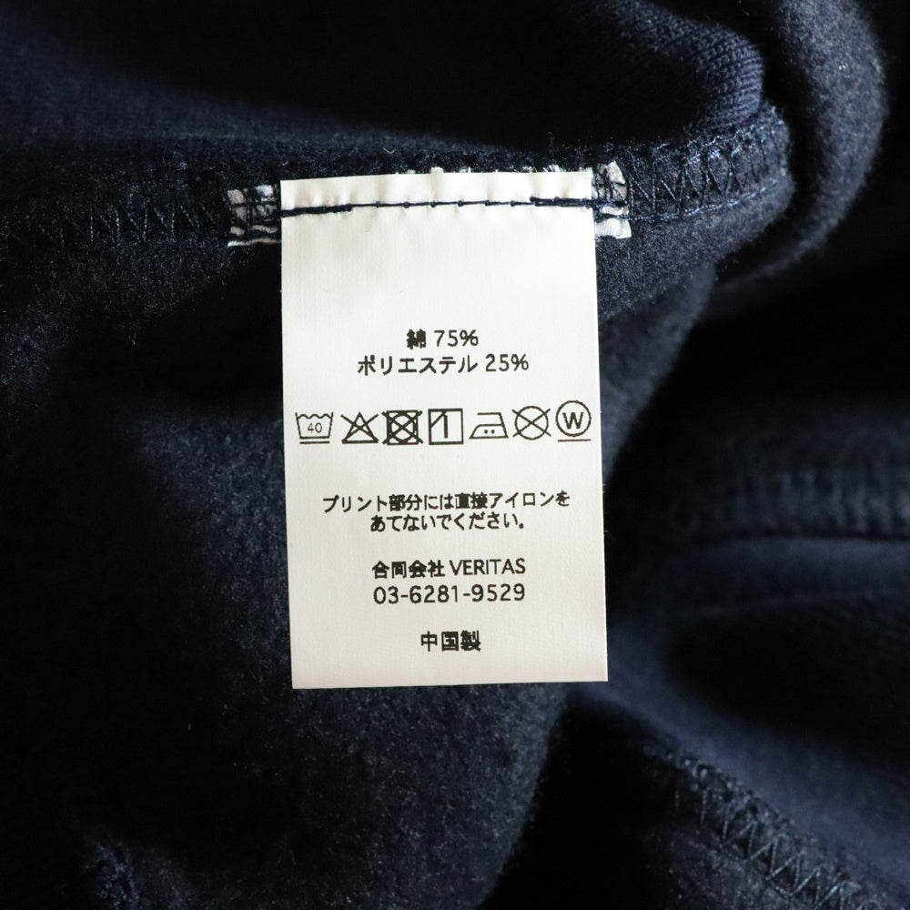 CABARET POVAL(キャバレーポバール) BEAUTY&YOUTH別注 LUXURIA プリントスウェットトレーナー ネイビー