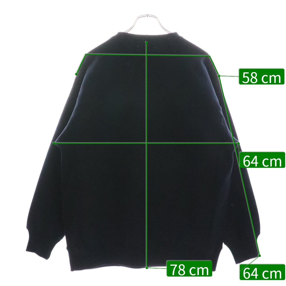 CABARET POVAL(キャバレーポバール) BEAUTY&YOUTH別注 LUXURIA プリントスウェットトレーナー ネイビー