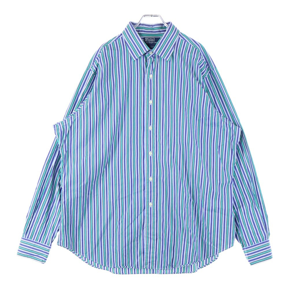 POLO RALPH LAUREN(ポロラルフローレン) 90S L/S REGULAR COLLAR STRIPE SHIRT レギュラーカラー ロングスリーブ ストライプ 長袖シャツ マルチカラー