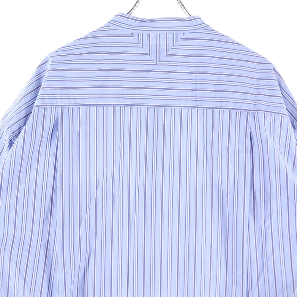 White Mountaineering(ホワイトマウンテニアリング) STRIPE BAND COLLAR LONG SLEEVES SHIRT ストライプ バンドカラー ロング スリーブ 長袖シャツ RW2171104
