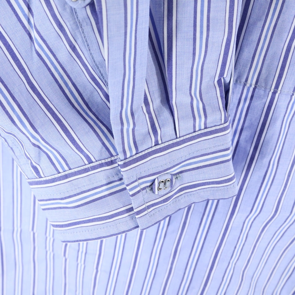 White Mountaineering(ホワイトマウンテニアリング) STRIPE BAND COLLAR LONG SLEEVES SHIRT ストライプ バンドカラー ロング スリーブ 長袖シャツ RW2171104