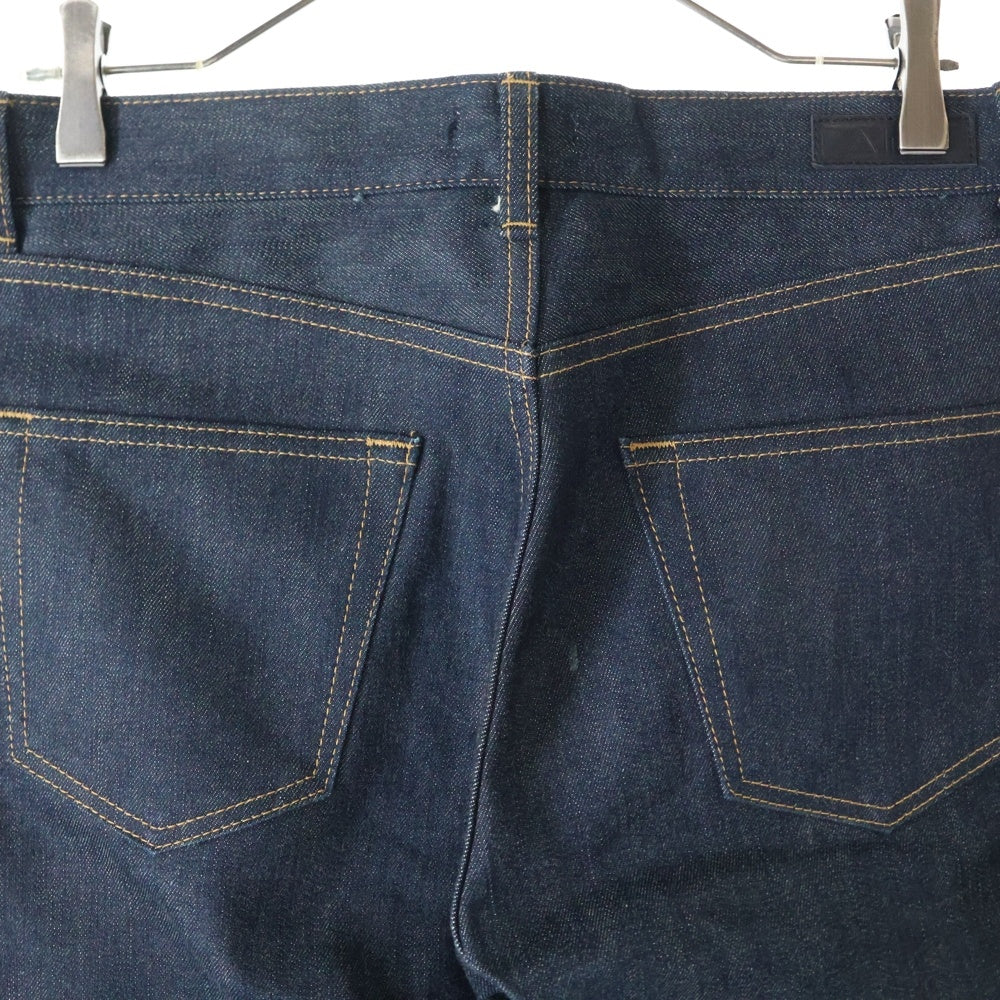 lideal(リデアル) レザーパッチ ジップフライ スキニー デニム パンツ ブラック 95281005