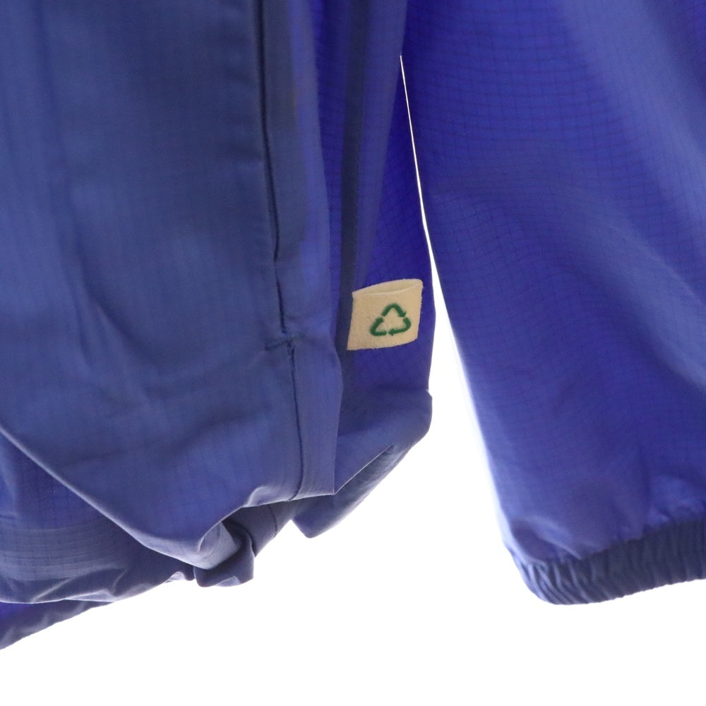 NO BRAND(ノーブランド) K-WAY ケーウェイ 胸ロゴデザイン フーデッド ジップアップ フーデッド ナイロンジャケット ブルー K111NIW