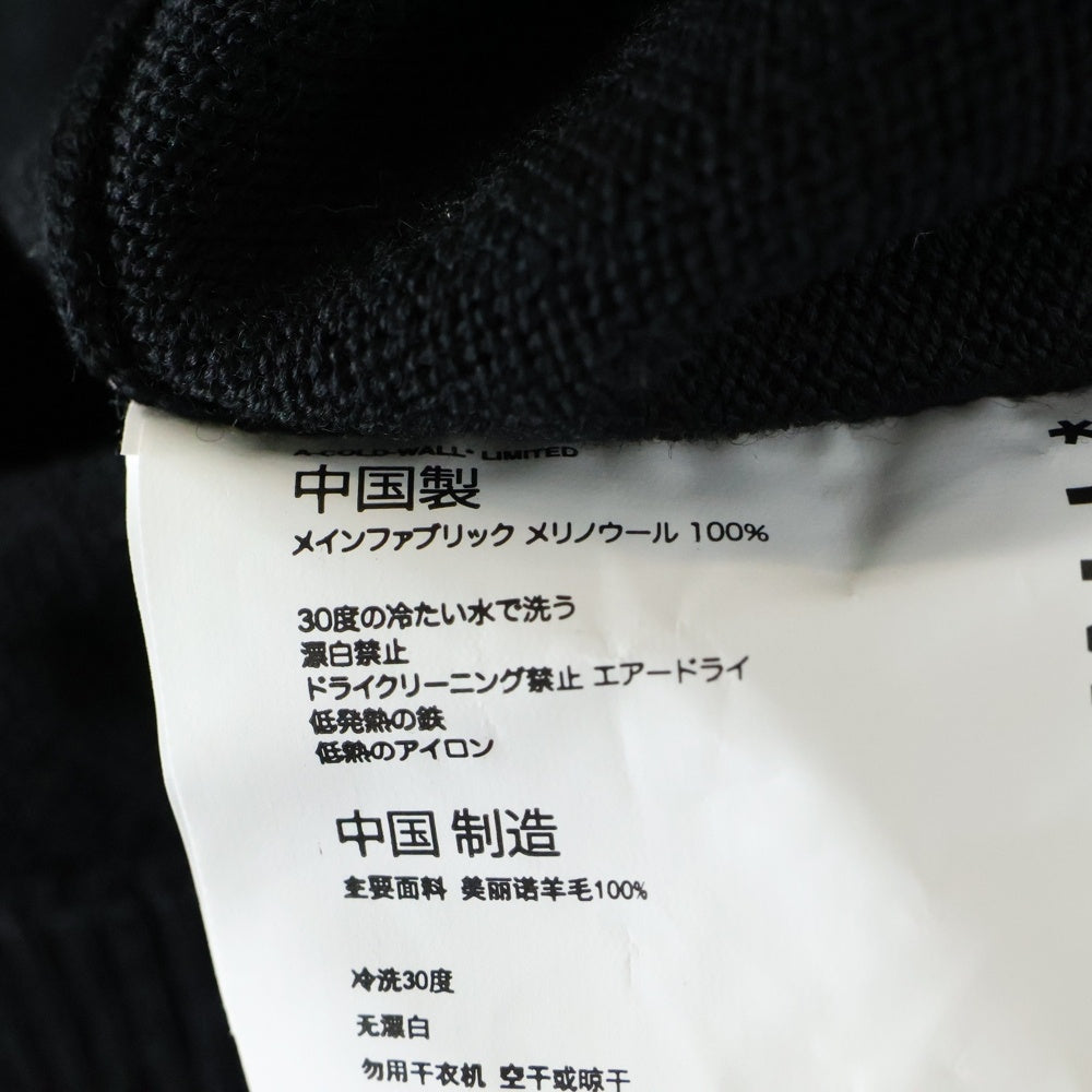 A-COLD-WALL(アコールドウォール) バイアス切り替え ハイゲージ モックネック ニット セーター ブラック