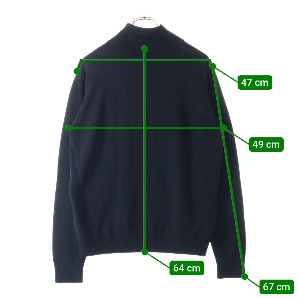 A-COLD-WALL(アコールドウォール) バイアス切り替え ハイゲージ モックネック ニット セーター ブラック