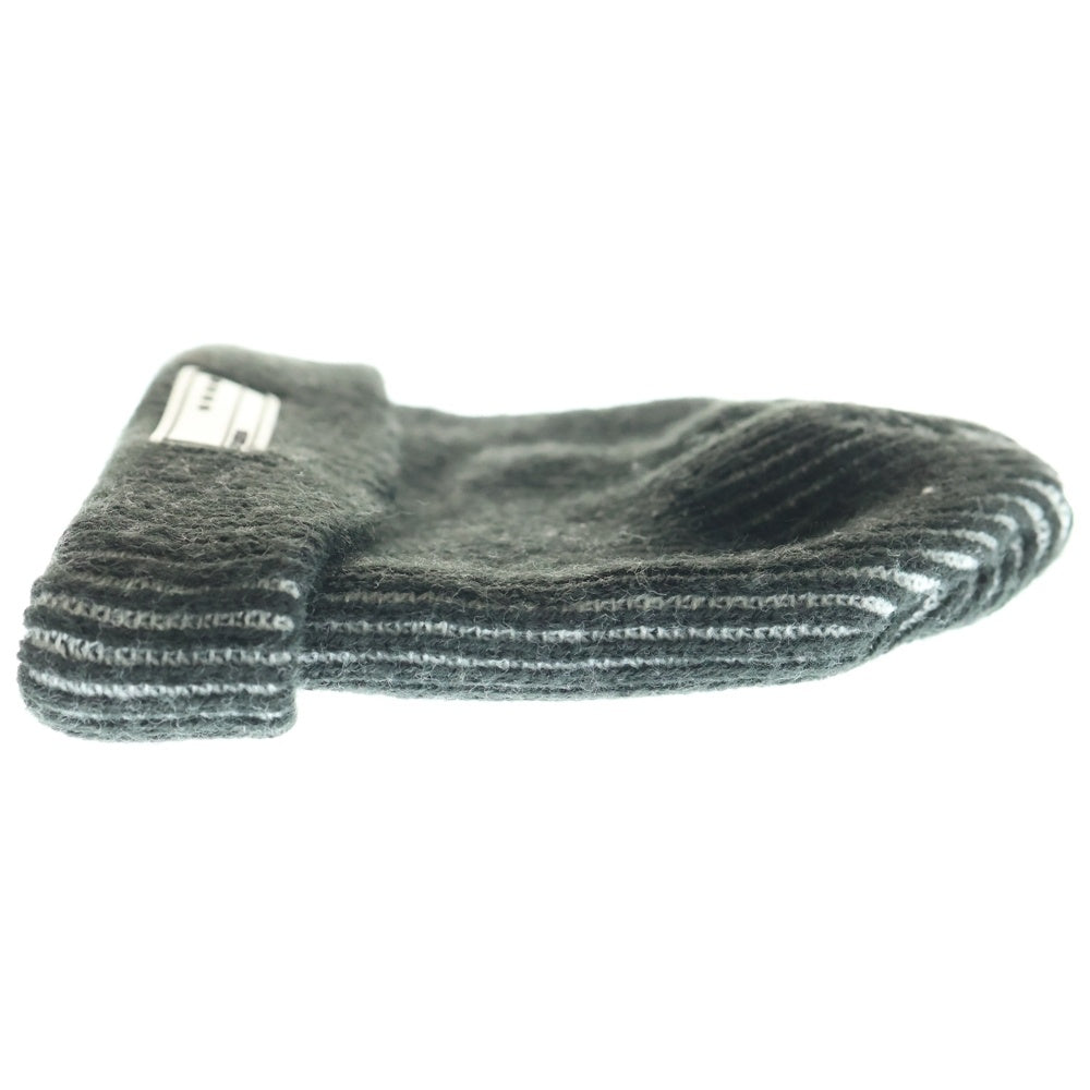 HUF(ハフ) ラバーロゴ ニット帽 ビーニー キャップ ブラック