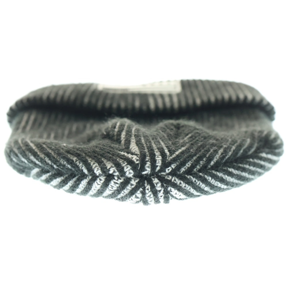 HUF(ハフ) ラバーロゴ ニット帽 ビーニー キャップ ブラック