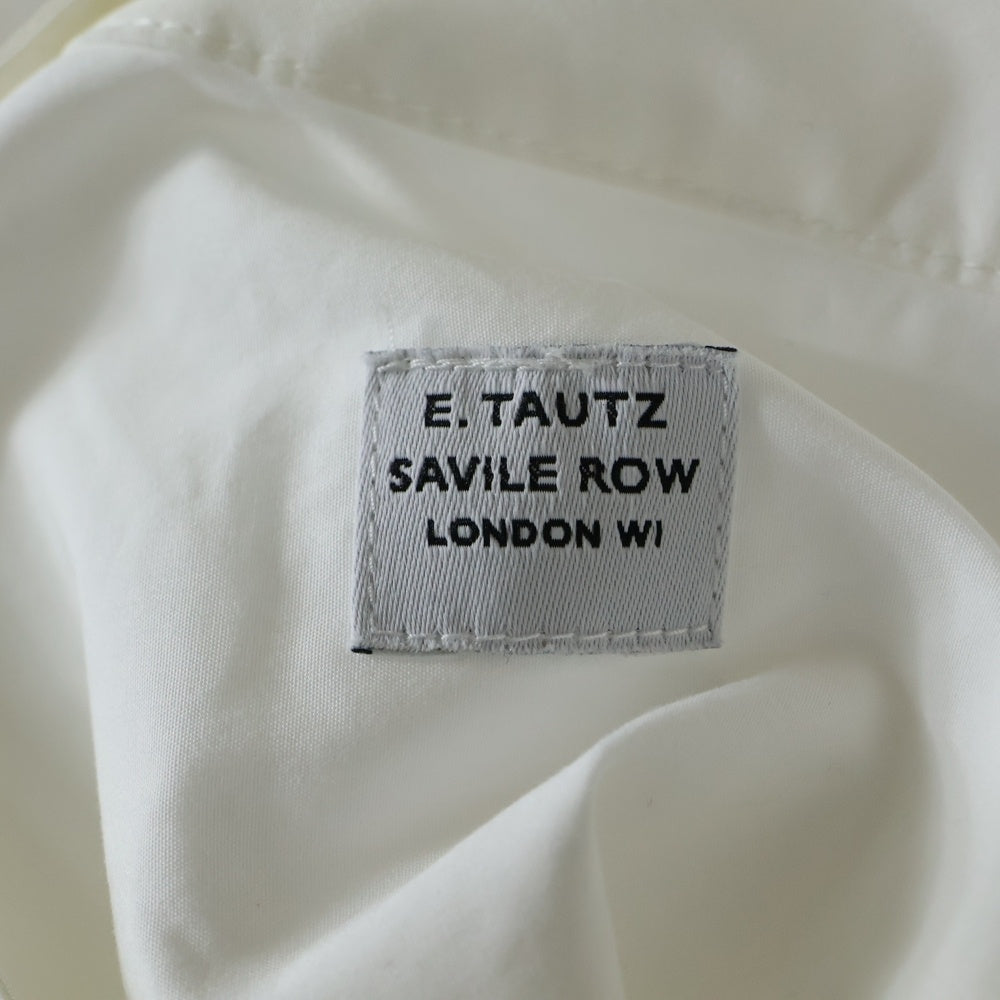 E.TAUTZ(イートウツ) バンドカラー ロングスリーブ 長袖シャツ ホワイト 63-11-811030