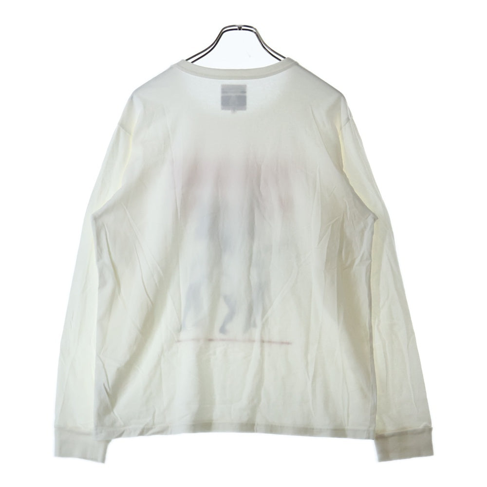 TACOMA FUJI RECORDS(タコマフジレコード) PANCAKE KILLA フロント プリント クルーネック 長袖Tシャツ カットソー ホワイト