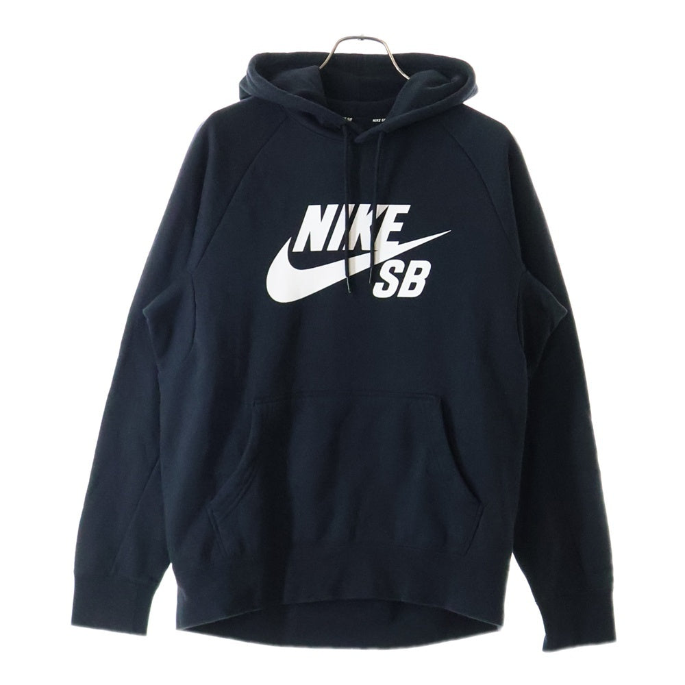 NIKE SB(ナイキエスビー) Icon Logo Pull Over Hooded Sweatshirt ロゴプリント スウェット プルオーバーパーカー ブラック 846886-010