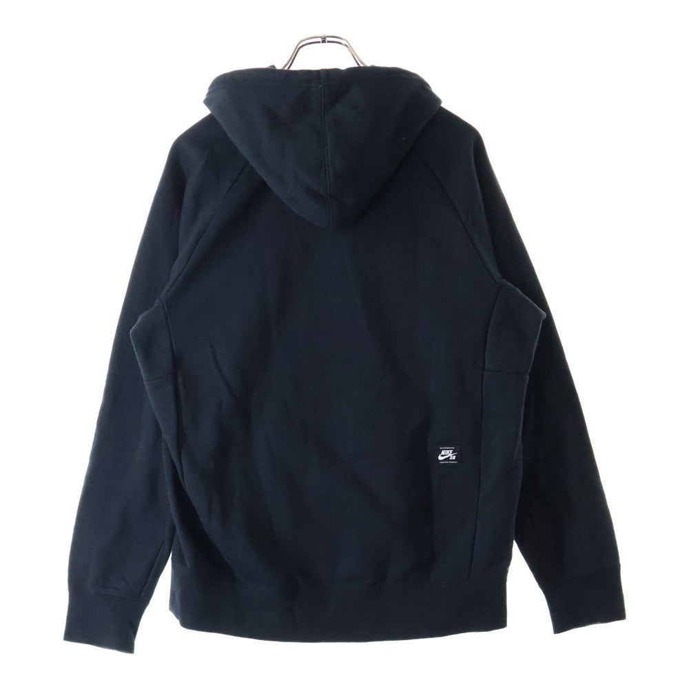NIKE SB(ナイキエスビー) Icon Logo Pull Over Hooded Sweatshirt ロゴプリント スウェット プルオーバーパーカー ブラック 846886-010