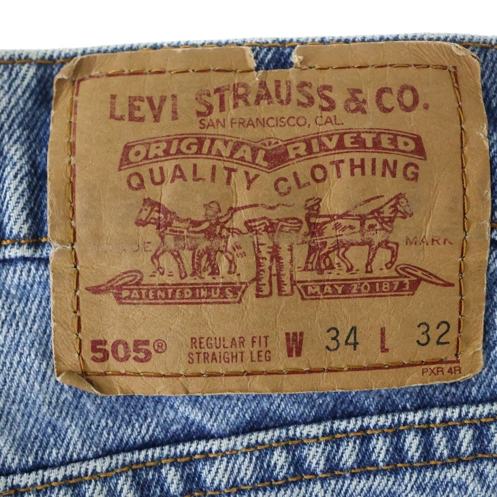 Levi's(リーバイス) 90S VINTAGE 505 ボタン裏501 ジップフライ レギュラー フィット ストレート デニム パンツ インディゴ