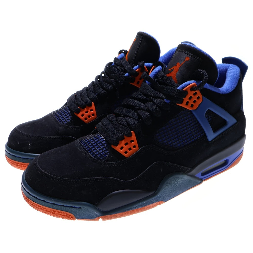 NIKE(ナイキ) 【観賞用 2012年製】 AIR JORDAN 4 RETRO CAVS エア ジョーダン 4 レトロ キャブズ ミッドカットスニーカー ブラック/ブルー US10.5/28.5cm 308497-027
