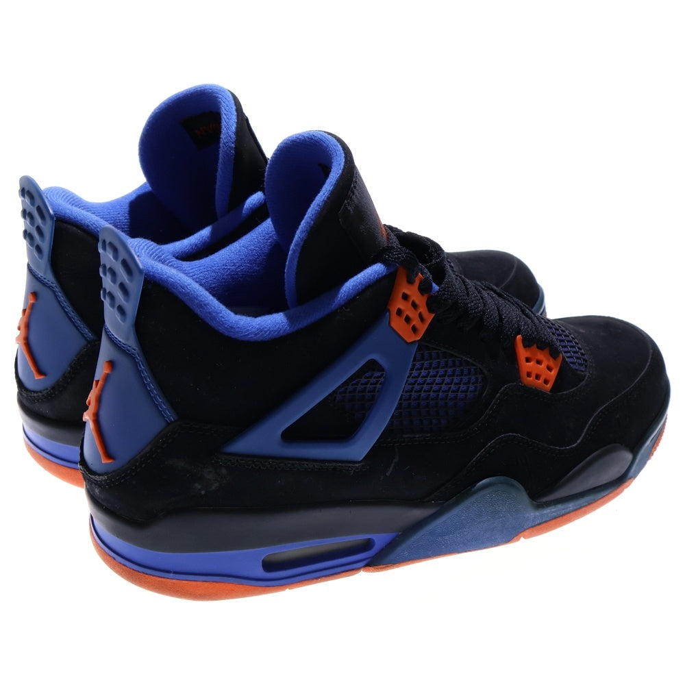 NIKE(ナイキ) 【観賞用 2012年製】 AIR JORDAN 4 RETRO CAVS エア ジョーダン 4 レトロ キャブズ ミッドカットスニーカー ブラック/ブルー US10.5/28.5cm 308497-027