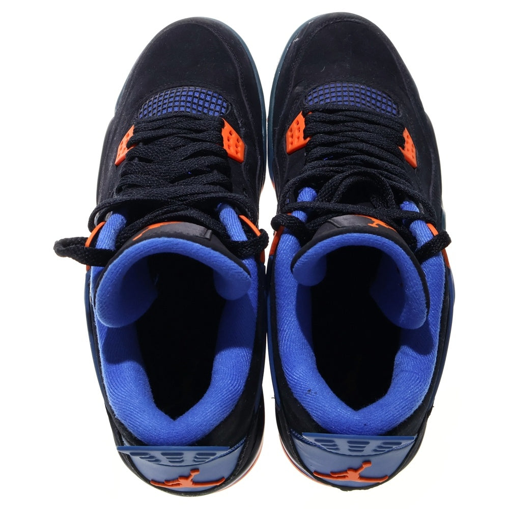 NIKE(ナイキ) 【観賞用 2012年製】 AIR JORDAN 4 RETRO CAVS エア ジョーダン 4 レトロ キャブズ ミッドカットスニーカー ブラック/ブルー US10.5/28.5cm 308497-027