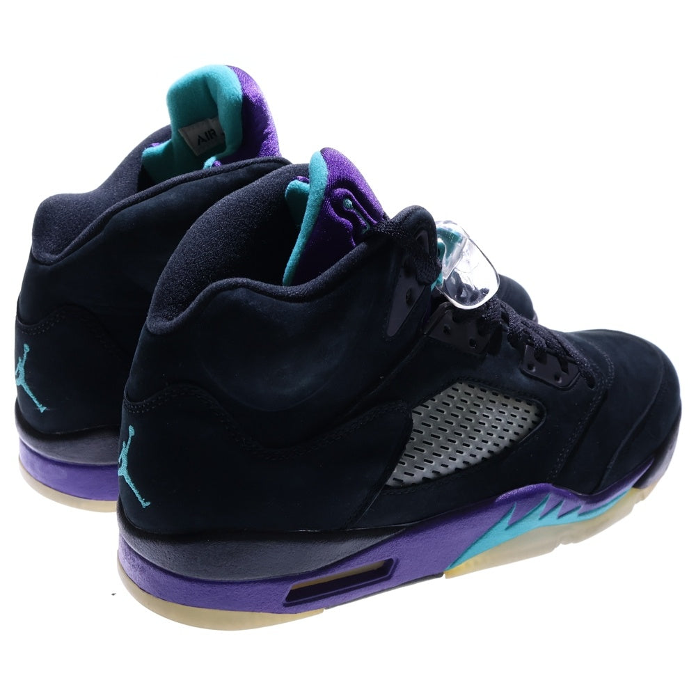 NIKE(ナイキ) 【観賞用 2013年製】 AIR JORDAN 5 RETRO BLACK GRAPE エア ジョーダン 5 レトロ ブラック グレープ ミッドカットスニーカー ブラック US10.5/28.5cm 136027-007