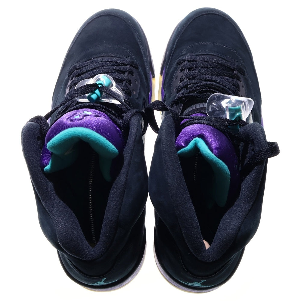 NIKE(ナイキ) 【観賞用 2013年製】 AIR JORDAN 5 RETRO BLACK GRAPE エア ジョーダン 5 レトロ ブラック グレープ ミッドカットスニーカー ブラック US10.5/28.5cm 136027-007