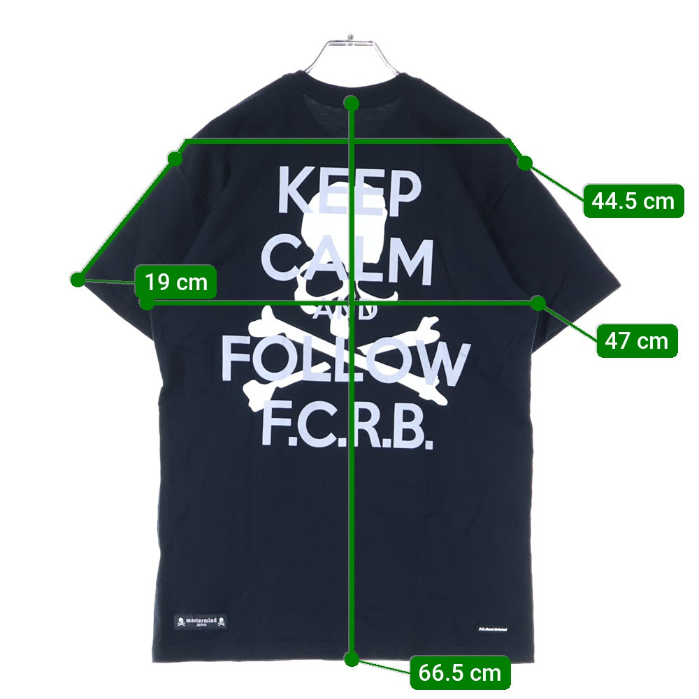 F.C.R.B./F.C.Real Bristol/FCRB(エフシーアールビー/エフシーレアルブリストル) 18AW ×MASTERMIND FOLLOW FCRB MMJ TEE マスターマインド バックスカルプリント半袖Tシャツ FCRB-189113