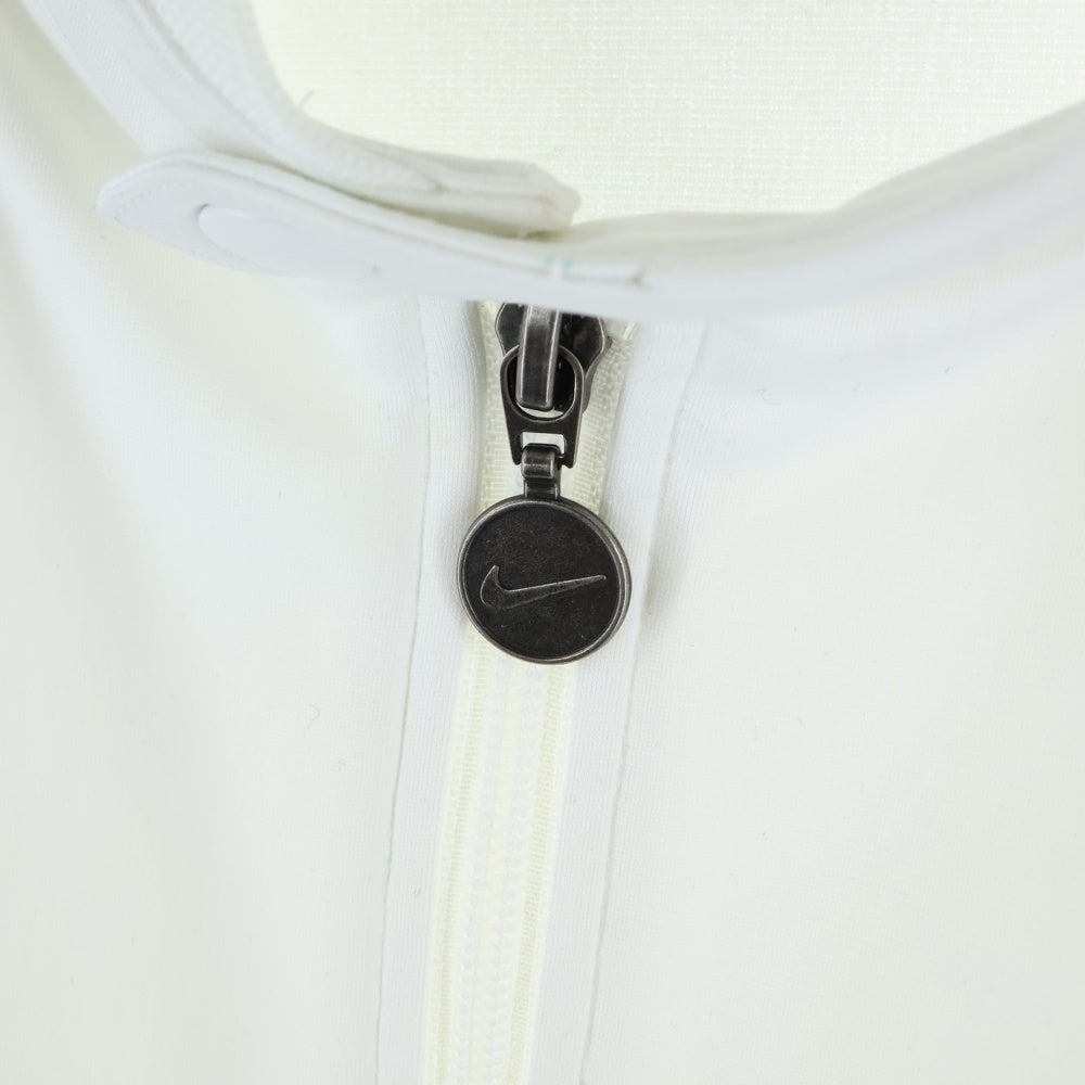 F.C.R.B./F.C.Real Bristol/FCRB(エフシーアールビー/エフシーレアルブリストル) ×NIKE ナイキ フェイクレザーライン フロントロゴ ジップアップトラックジャケット ホワイト 193915