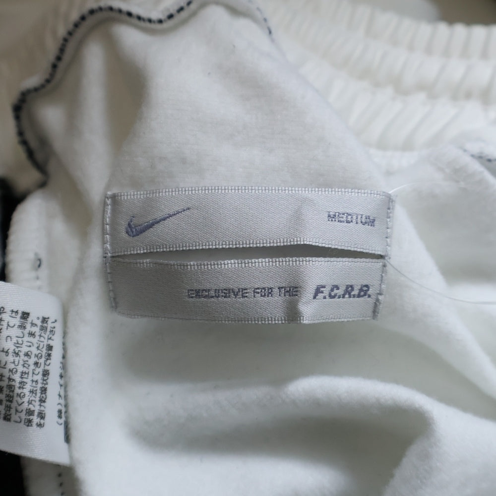 F.C.R.B./F.C.Real Bristol/FCRB(エフシーアールビー/エフシーレアルブリストル) ×NIKE ナイキ フェイクレザーライン フロントロゴ トラックパンツ ホワイト 193916
