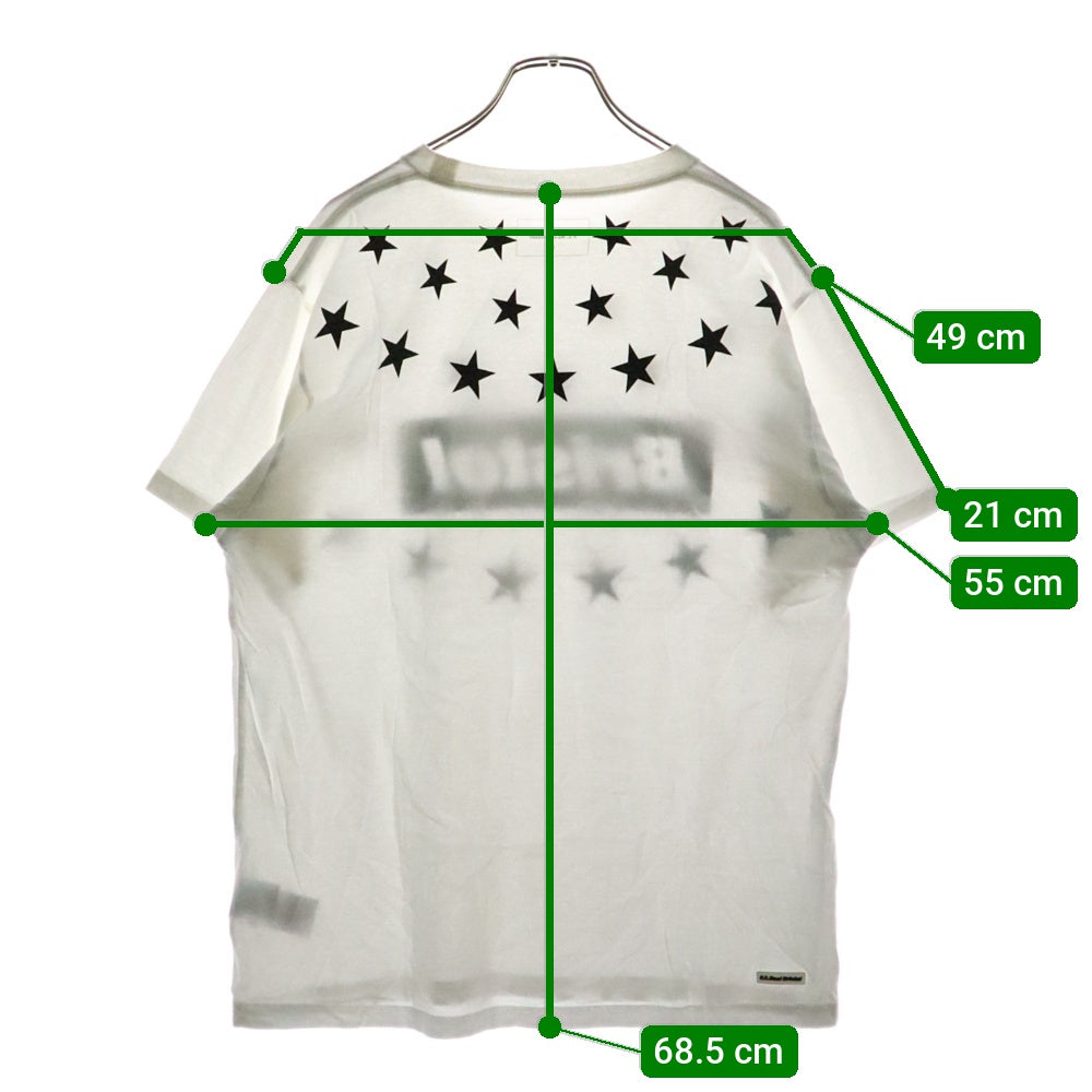 F.C.R.B./F.C.Real Bristol/FCRB(エフシーアールビー/エフシーレアルブリストル) 17SS STAR BOX LOGO CREW NECK TEE スター総柄プリントTシャツ 半袖クルーネックカットソー ホワイト FCRB-170058