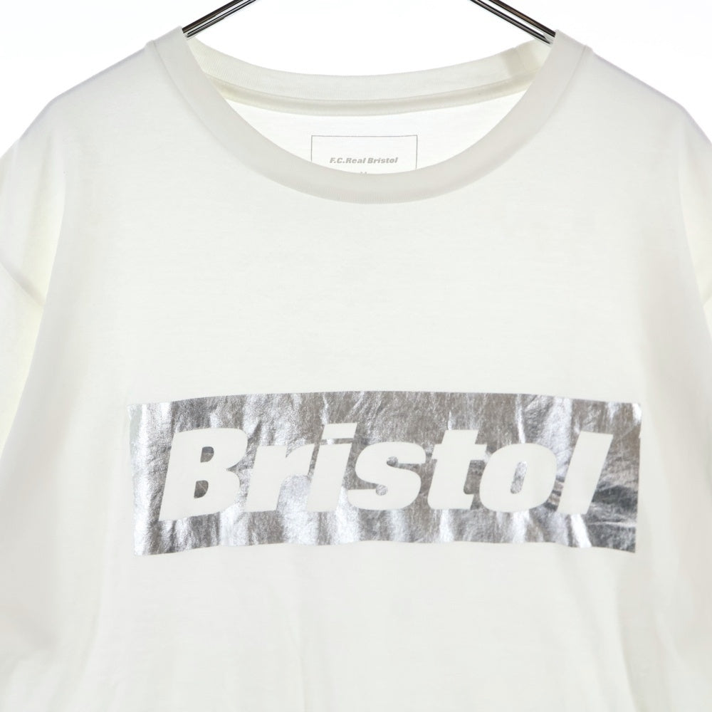 F.C.R.B.(エフシーアールビー) BOX LOGO TEE ボックスロゴプリントTシャツ 半袖クルーネックカットソー ホワイト FCRB-160031