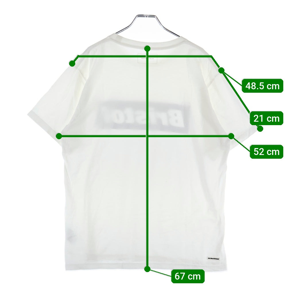 F.C.R.B.(エフシーアールビー) BOX LOGO TEE ボックスロゴプリントTシャツ 半袖クルーネックカットソー ホワイト FCRB-160031